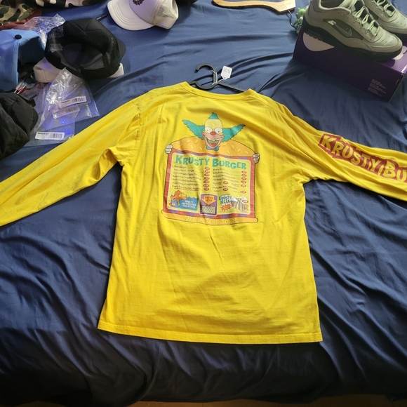 Krusty Burger Adult Long Sleeve Vans Shirt - Picture 1 of 2